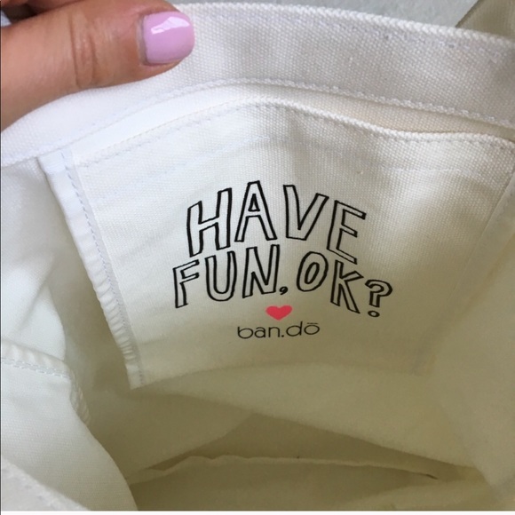 bando everything canvas tote / nwot - Picture 4 of 6